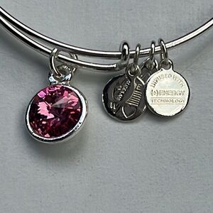 Alex & Ali pink charm bracelet